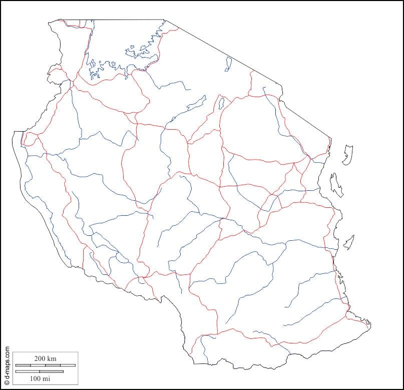 ખાલી નકશો તાંઝાનિયા