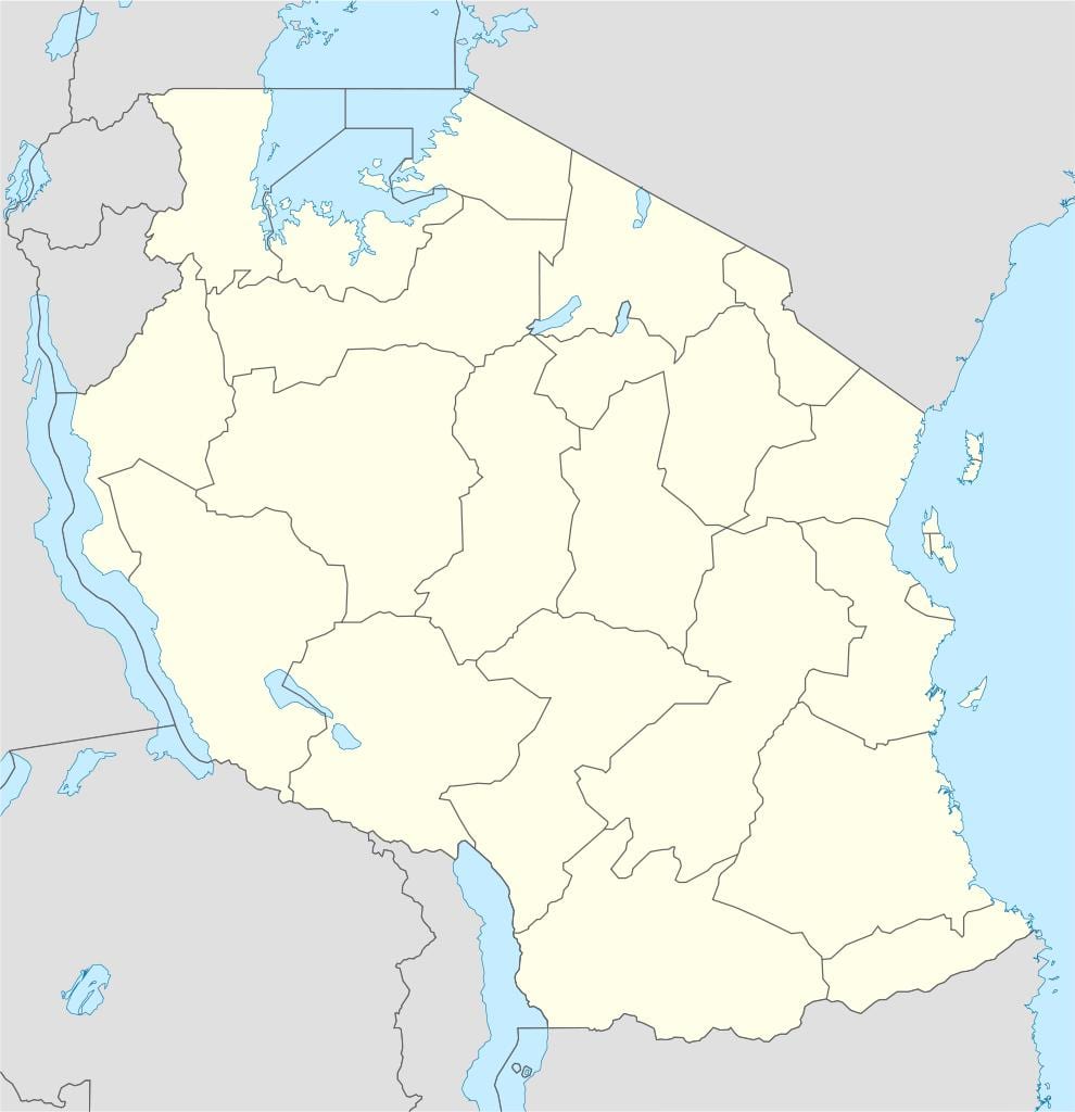 નકશો તાંઝાનિયા વેક્ટર