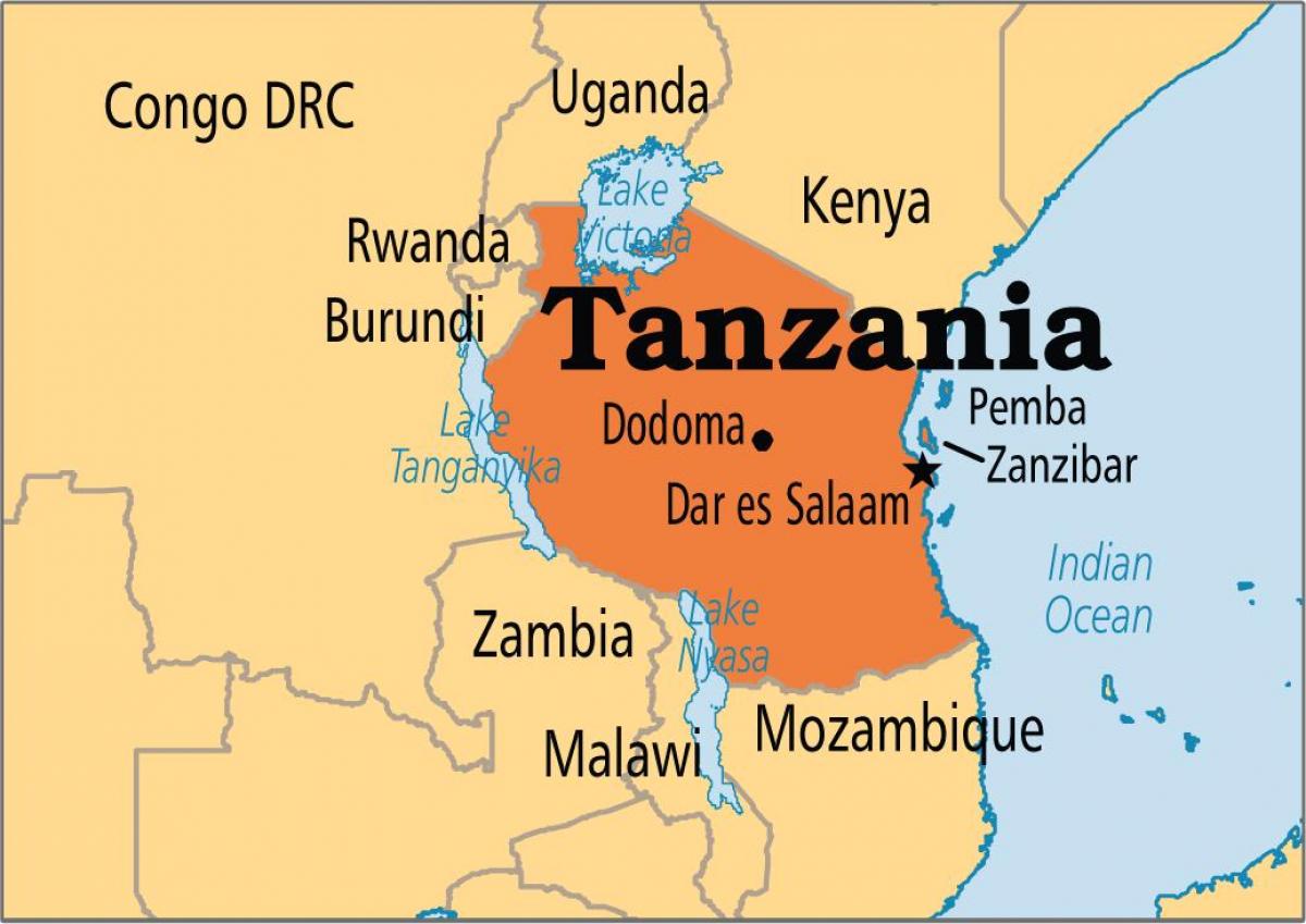 નકશો દાર એસ સલામ તાંઝાનિયા